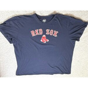 47 Brand Boston Red Sox MLB T-Shirt Mens 3XL Navy Blue Short Sleeve Cotton Tee